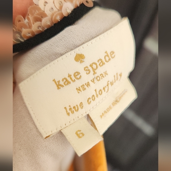 KATE SPADE Sequin Plaid BLOUSE - Picture 3 of 5